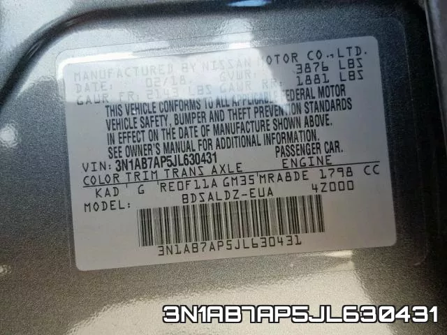 3N1AB7AP5JL630431 фото 2