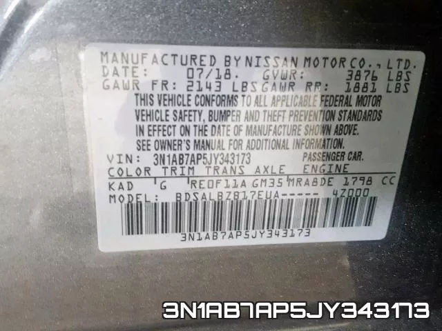 3N1AB7AP5JY343173 фото 2