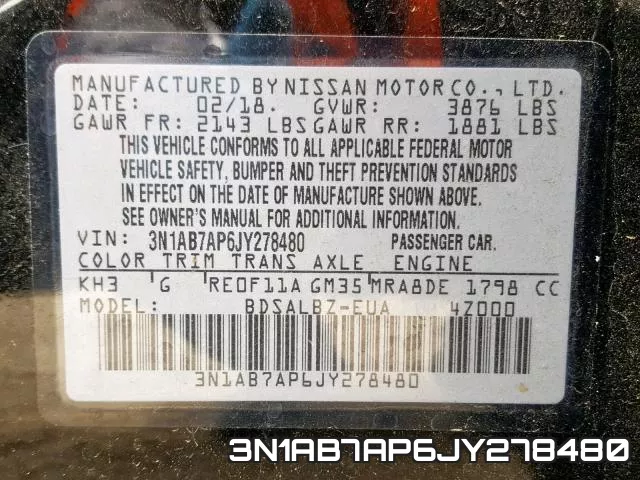 3N1AB7AP6JY278480 фото 2
