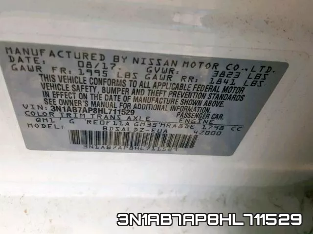 3N1AB7AP8HL711529 фото 2