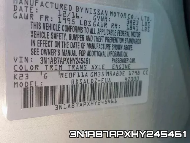 3N1AB7APXHY245461 фото 2