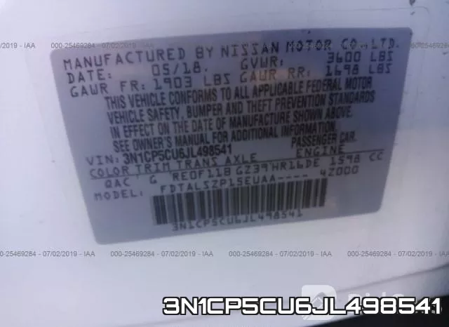 3N1CP5CU6JL498541 фото 10
