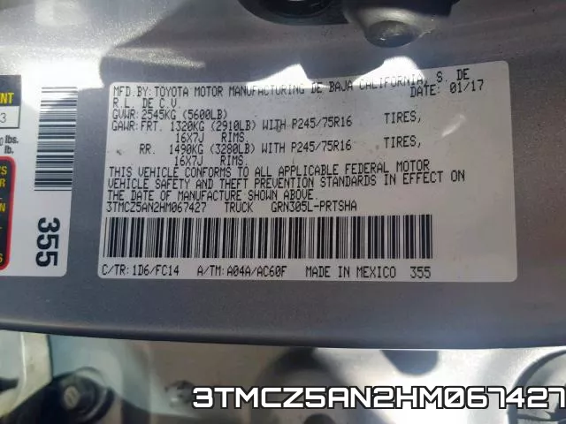 3TMCZ5AN2HM067427 фото 2