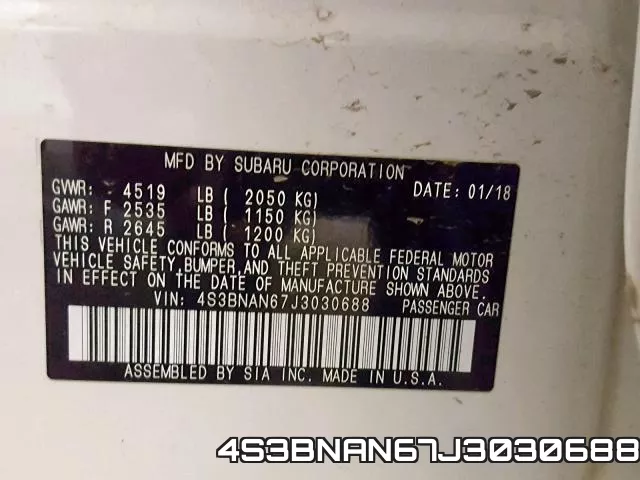 4S3BNAN67J3030688 фото 2