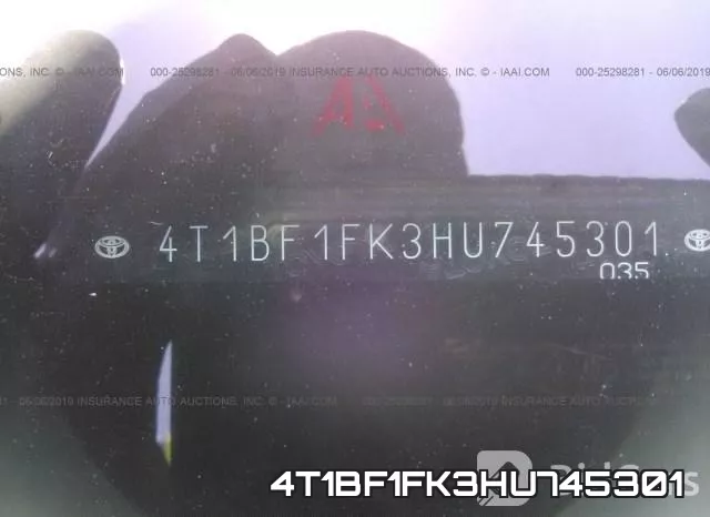 4T1BF1FK3HU745301 фото 10
