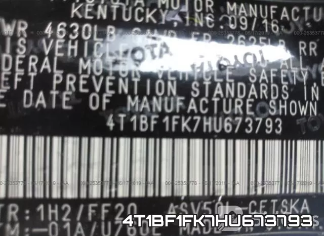 4T1BF1FK7HU673793 фото 10