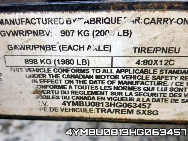 4YMBU0813HG063457 фото 2