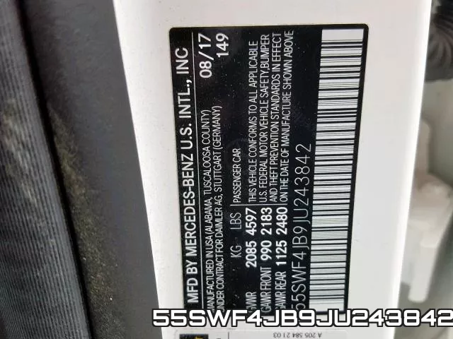 55SWF4JB9JU243842 фото 2