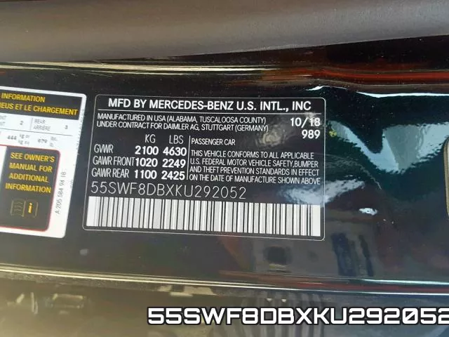 55SWF8DBXKU292052 фото 2