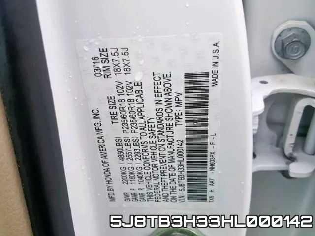 5J8TB3H33HL000142 фото 2