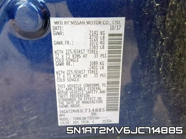 5N1AT2MV6JC714885 фото 2