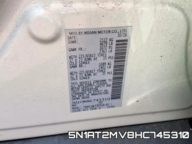 5N1AT2MV8HC745310 фото 2