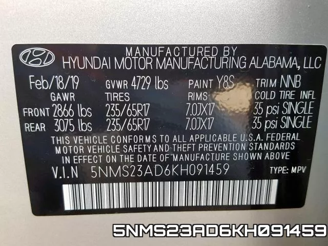 5NMS23AD6KH091459 фото 2