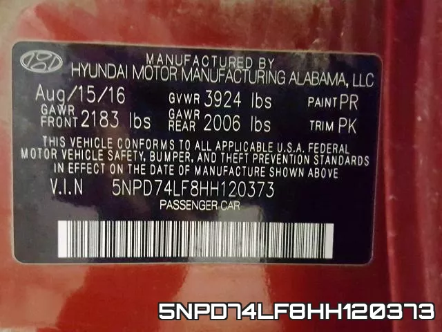 5NPD74LF8HH120373 фото 2