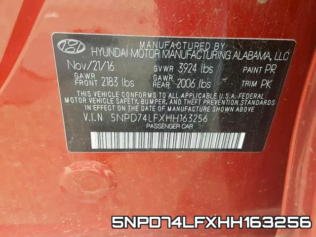5NPD74LFXHH163256 фото 2