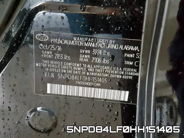 5NPD84LF0HH151405 фото 2