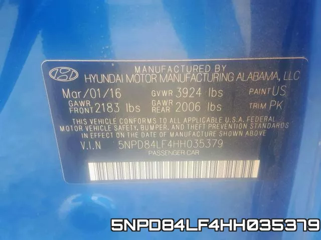5NPD84LF4HH035379 фото 2