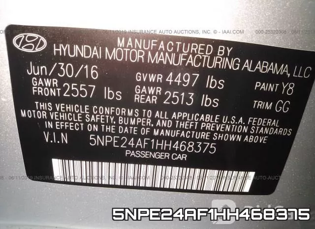 5NPE24AF1HH468375 фото 10