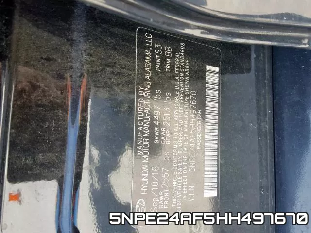 5NPE24AF5HH497670 фото 2