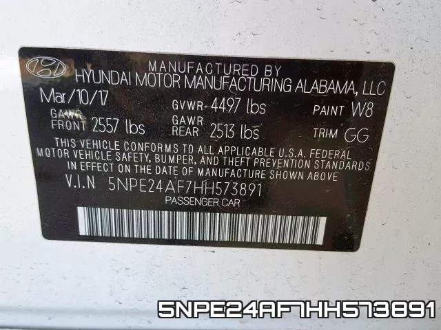 5NPE24AF7HH573891 фото 2