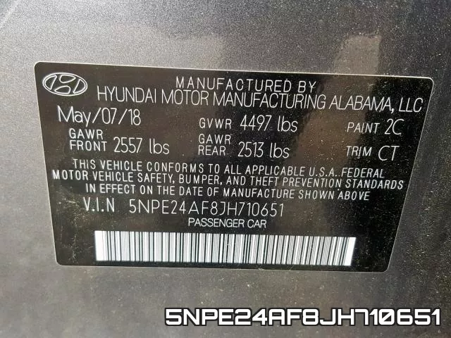 5NPE24AF8JH710651 фото 2