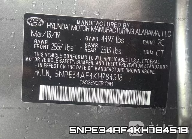 5NPE34AF4KH784518 фото 10