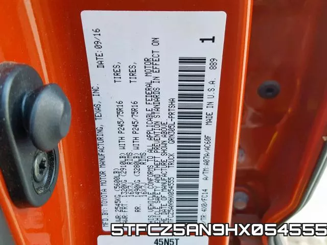 5TFCZ5AN9HX054555 фото 2
