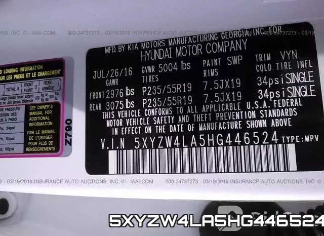 5XYZW4LA5HG446524 фото 10