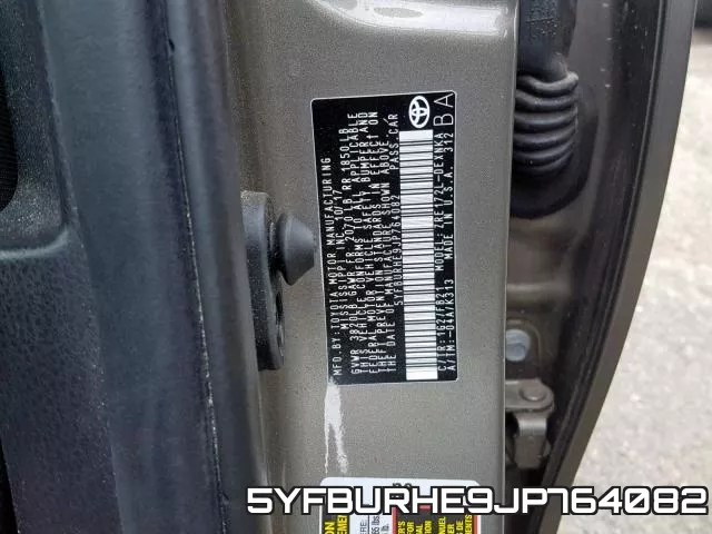 5YFBURHE9JP764082 фото 2