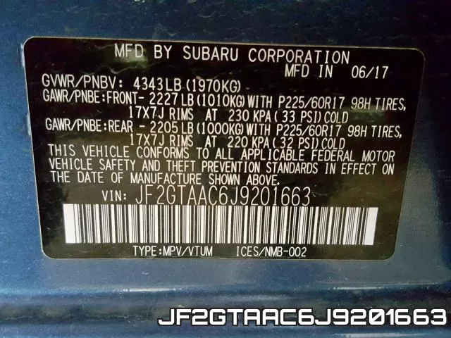 JF2GTAAC6J9201663 фото 2