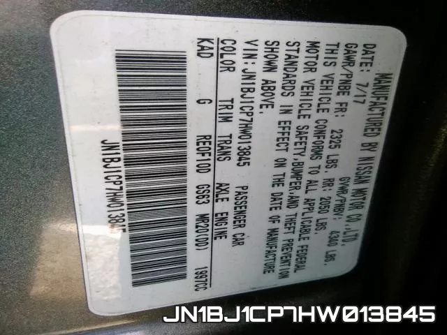 JN1BJ1CP7HW013845 фото 2