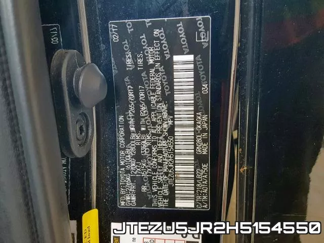 JTEZU5JR2H5154550 фото 2