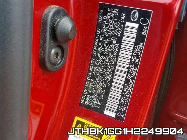JTHBK1GG1H2249904 фото 2
