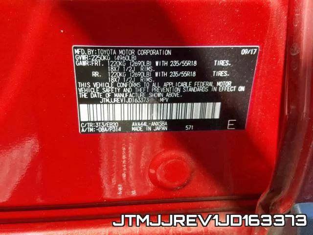 JTMJJREV1JD163373 фото 2