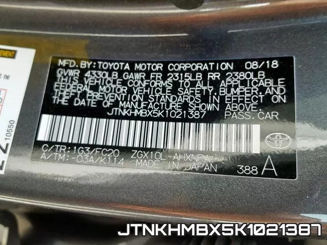 JTNKHMBX5K1021387 фото 2