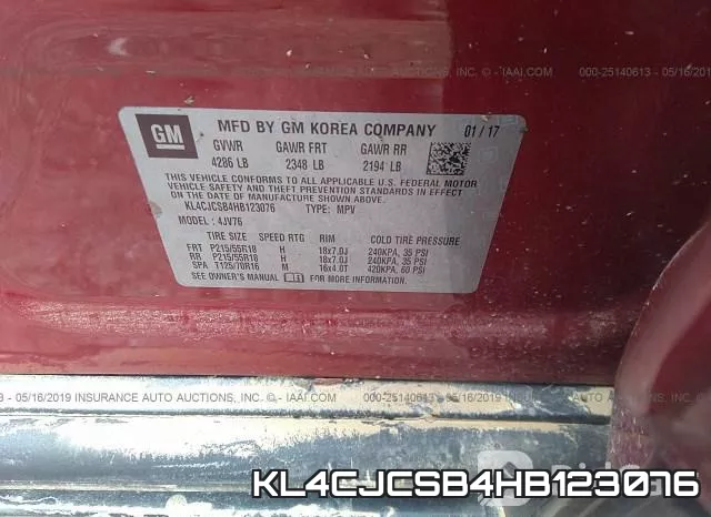 KL4CJCSB4HB123076 фото 10