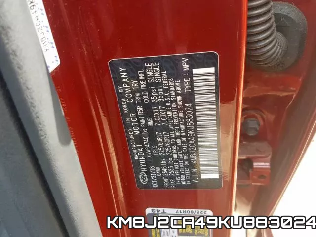 KM8J2CA49KU883024 фото 2