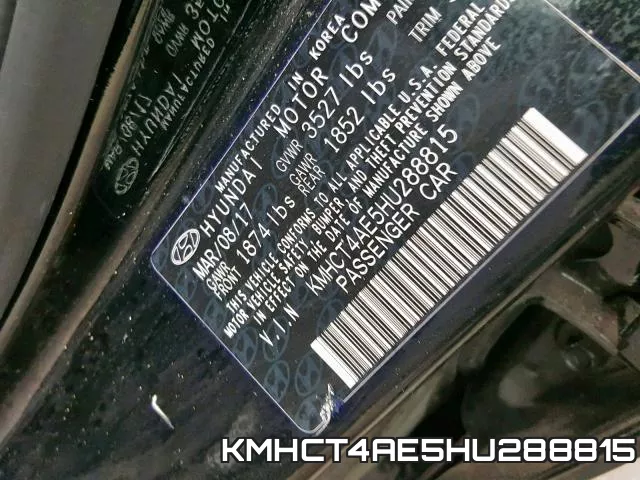 KMHCT4AE5HU288815 фото 2