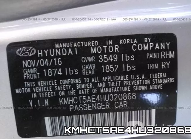 KMHCT5AE4HU320868 фото 10