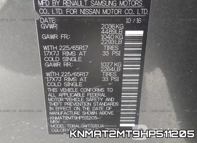 KNMAT2MT9HP511205 фото 10
