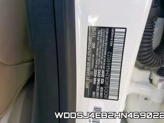 WDDSJ4EB2HN469022 фото 2
