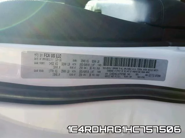 1C4RDHAG1HC757506 фото 2