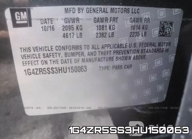 1G4ZR5SS3HU150063 фото 10