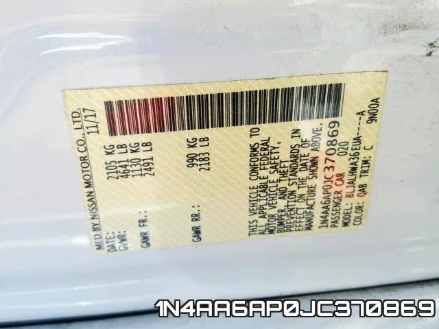 1N4AA6AP0JC370869 фото 2
