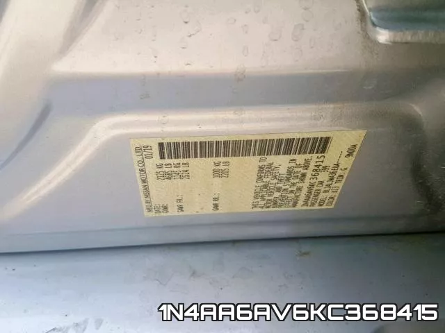 1N4AA6AV6KC368415 фото 2