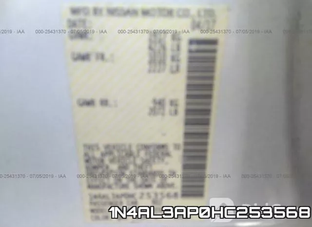 1N4AL3AP0HC253568 фото 10