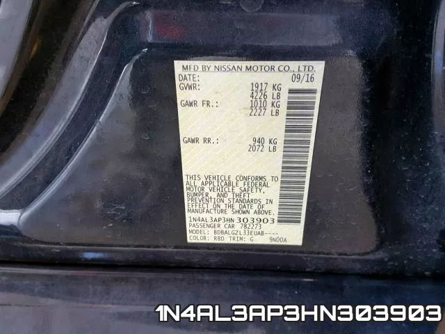 1N4AL3AP3HN303903 фото 2