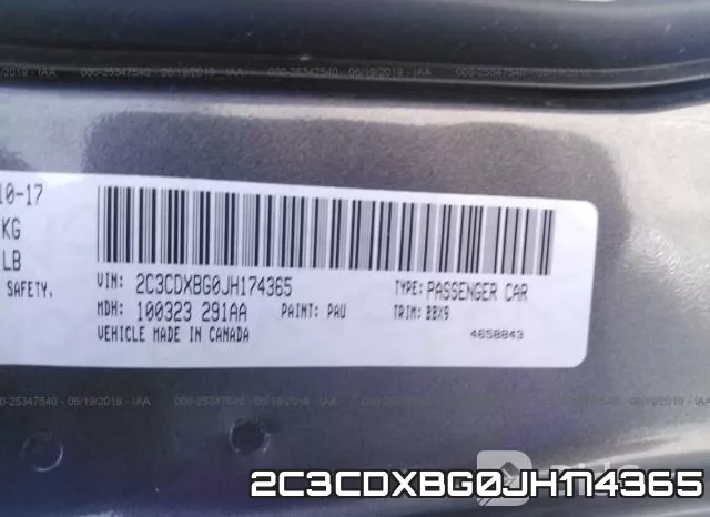 2C3CDXBG0JH174365 фото 10