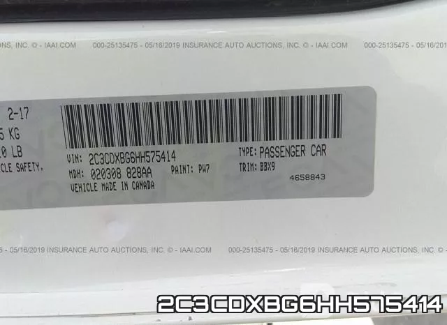 2C3CDXBG6HH575414 фото 10