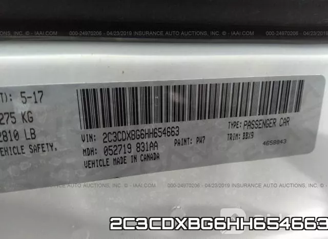 2C3CDXBG6HH654663 фото 10
